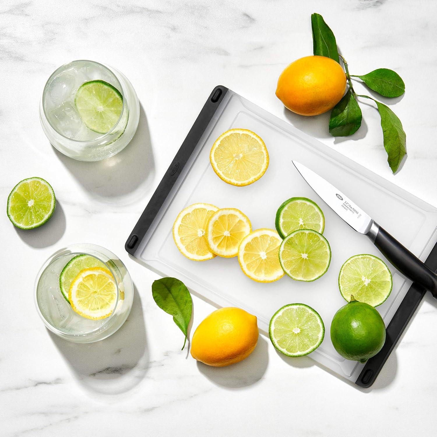 Rectangular White and Black Plastic Cutting Board