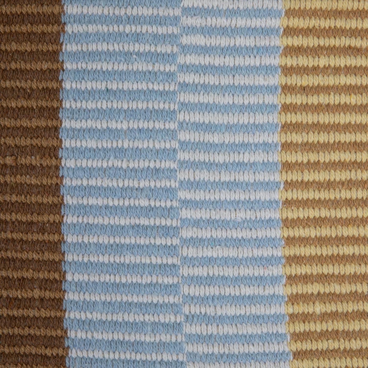 60" Brown and Cream Striped Cotton Throw Blanket