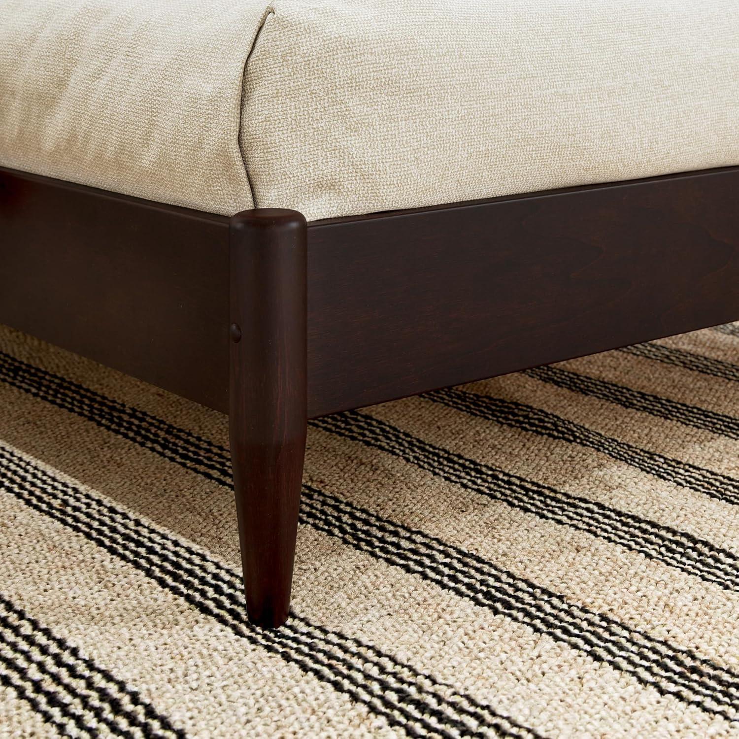 AFI Aria Queen Modern Solid Wood Low Profile Platform Bed, Espresso