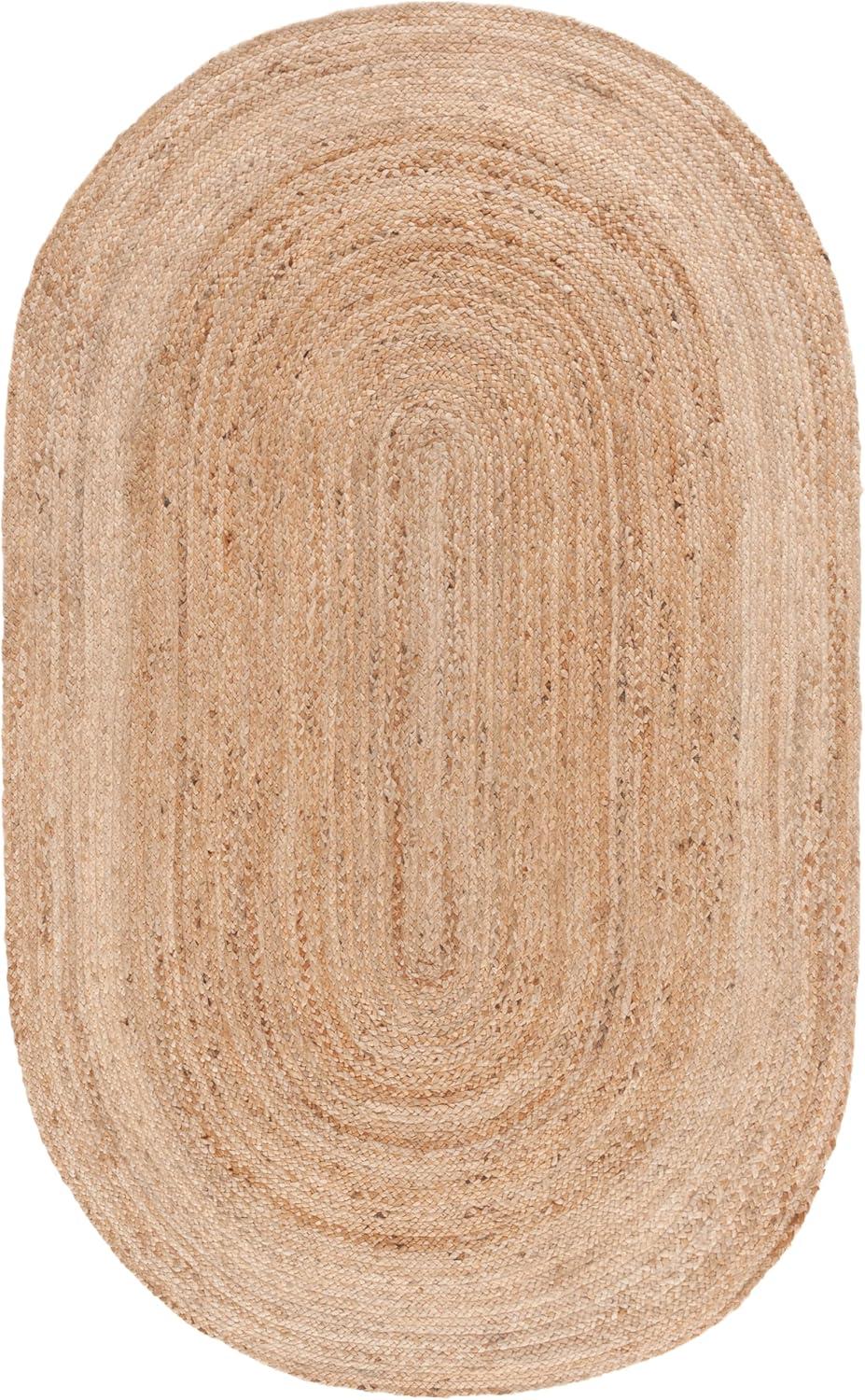 Natural Fiber NF801 Hand Woven Indoor Area Rug - Natural/Natural - 6'x9' Oval - Safavieh