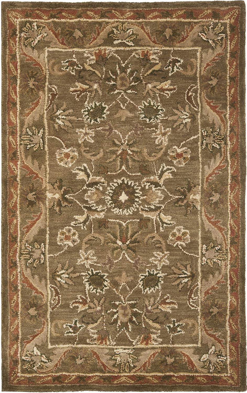 Antiquity AT52 Hand Tufted Indoor Accent Rug - Olive/Gold - 3'x5' - Safavieh