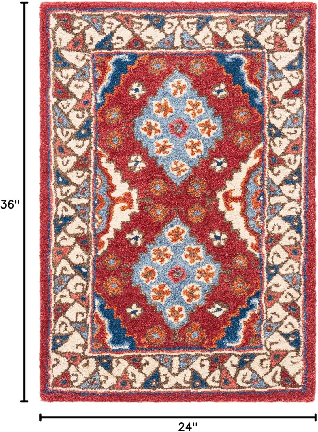Antiquity AT509 Hand Tufted Accent Rug - Red/Blue - 2'x3' - Safavieh.