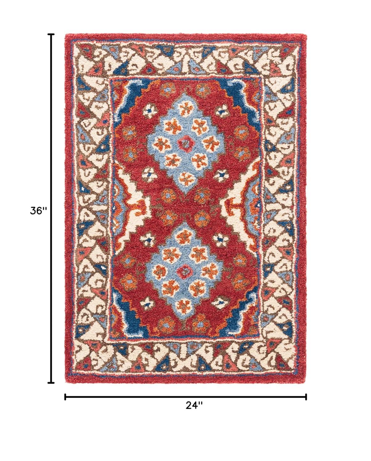 Antiquity AT509 Hand Tufted Accent Rug - Red/Blue - 2'x3' - Safavieh.
