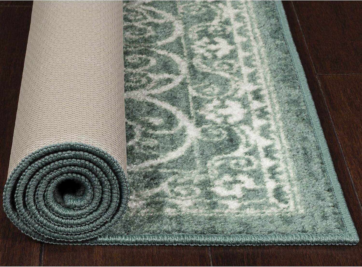 Charlton Home® Dreyfuss Light Spa/Turquoise/Ivory Rug
