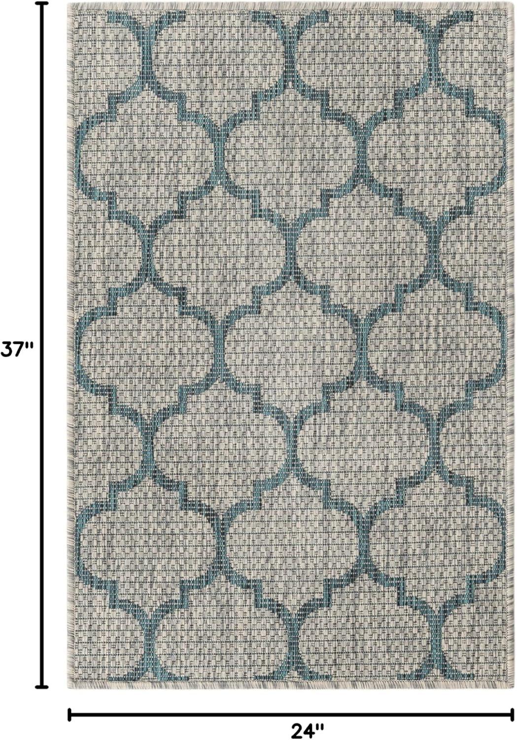 Unique Loom Outdoor Trellis Geometric Woven Area Rug