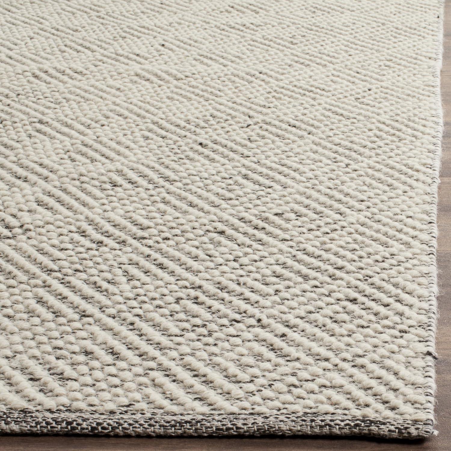 Natura NAT503 Hand Woven Indoor Area Rug - Ivory/Light Grey - 4'x6' - Safavieh