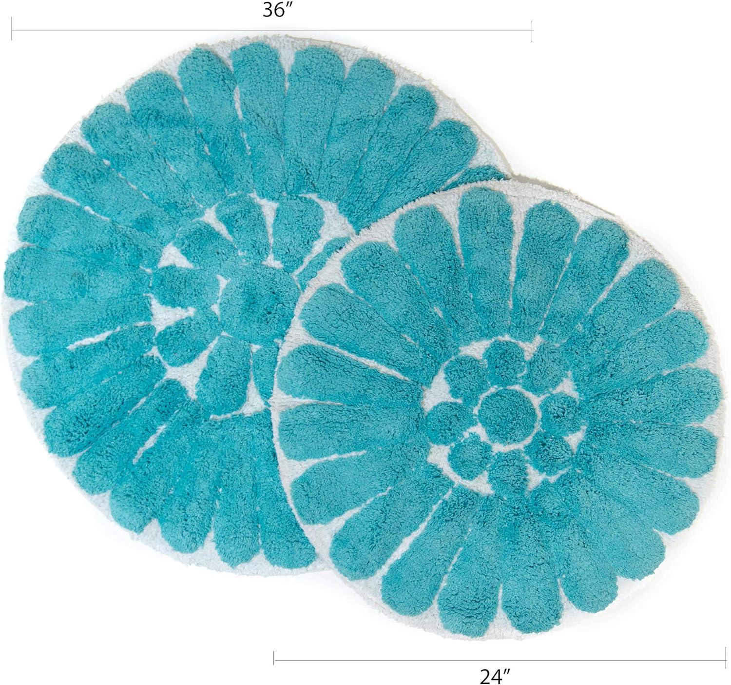 2pc Bursting Flower Bath Rug Set - Chesapeake Merchandising