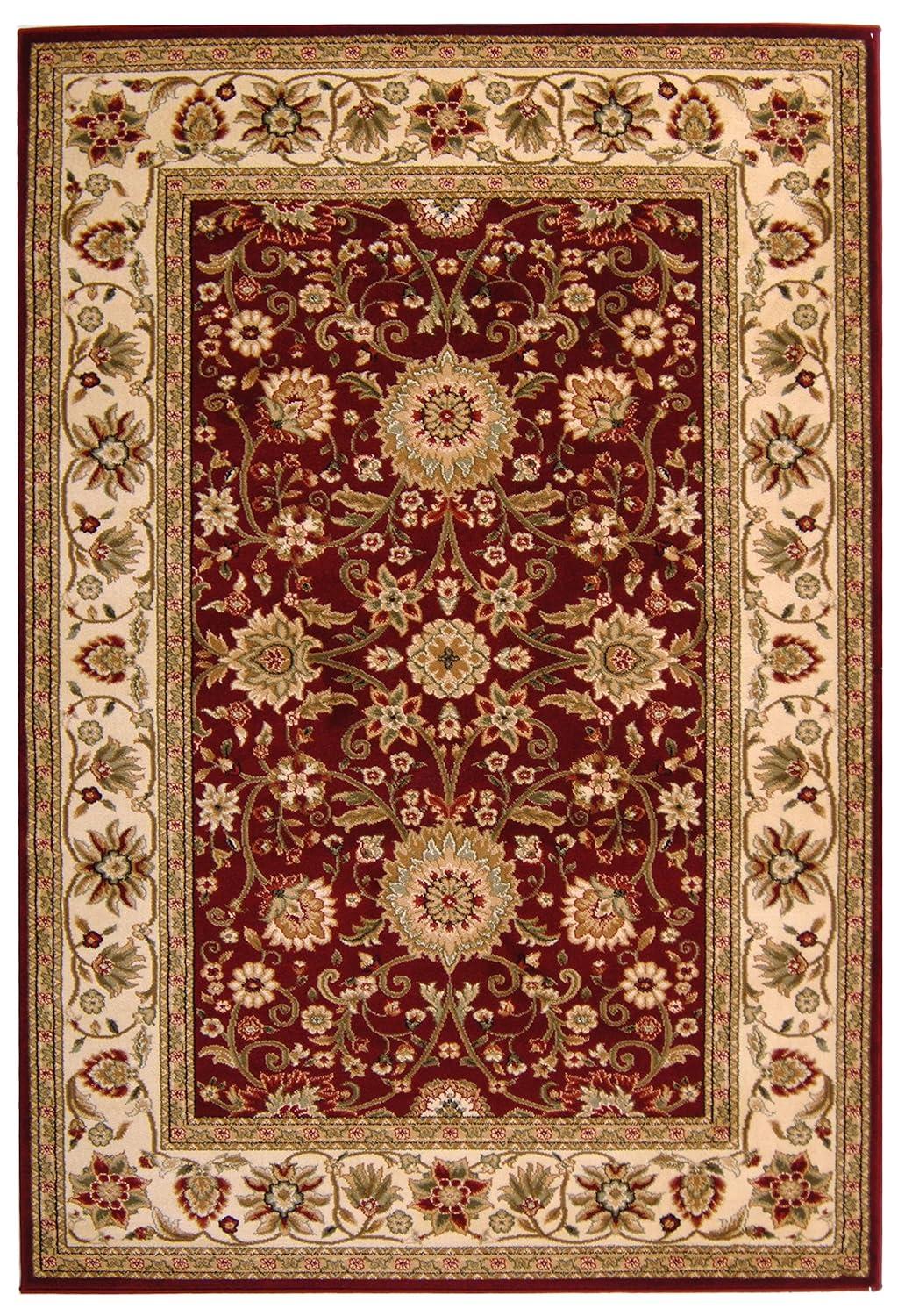 Lyndhurst LNH212 Power Loomed Area Rug - Red/Ivory - 5'3"x7'6" - Safavieh.