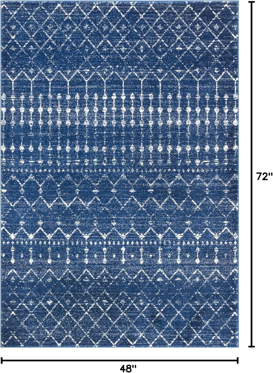 nuLOOM Moroccan Blythe Blue 4' x 6' Transitional Area Rug