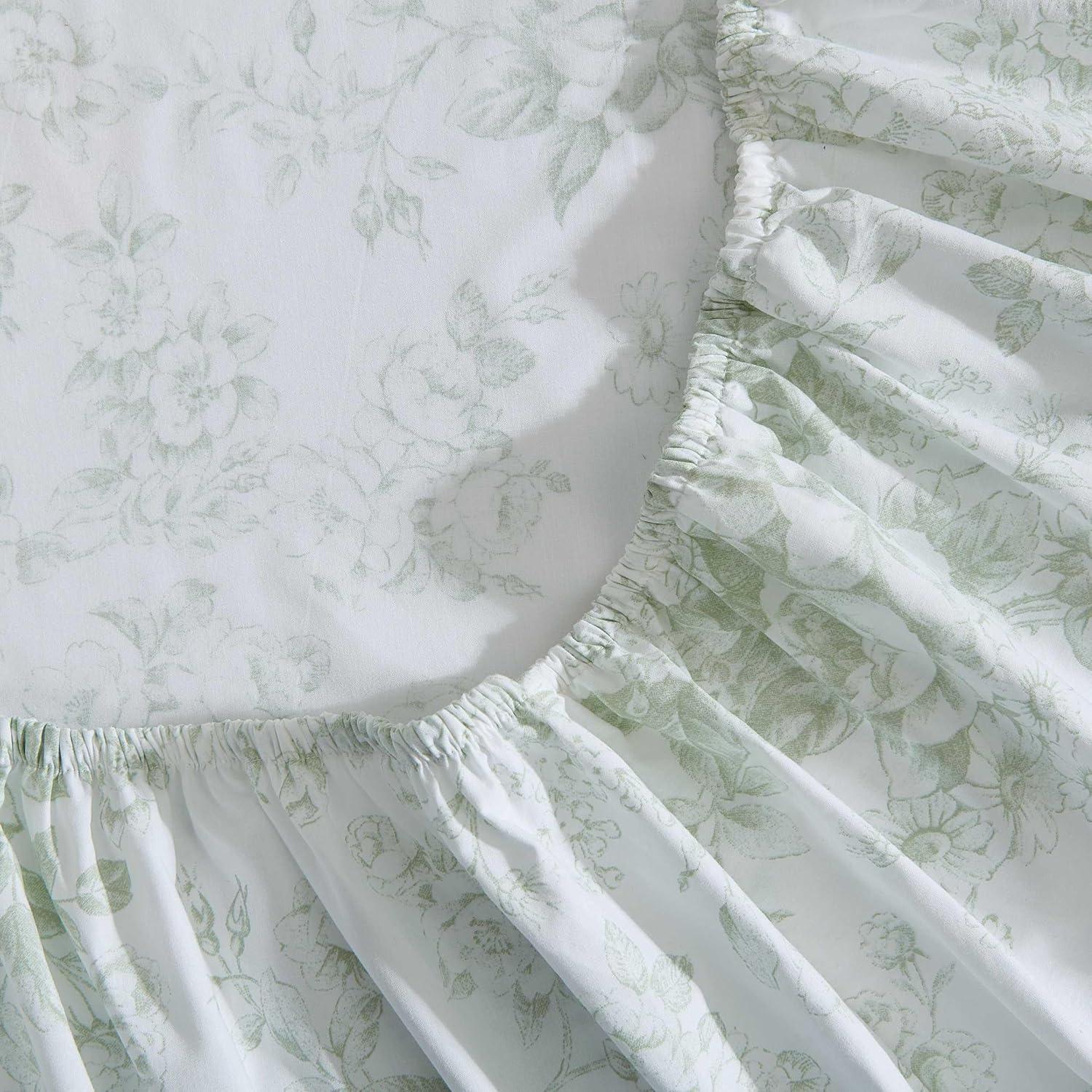 Laura Ashley Toile Delight - Green Full Sheet Set