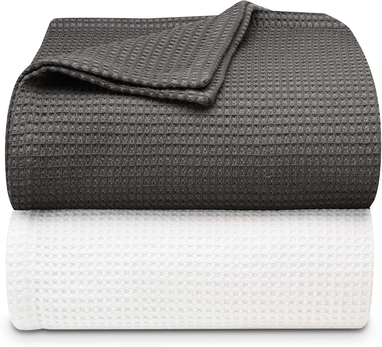 Vera Wang Waffleweave Cotton Blanket