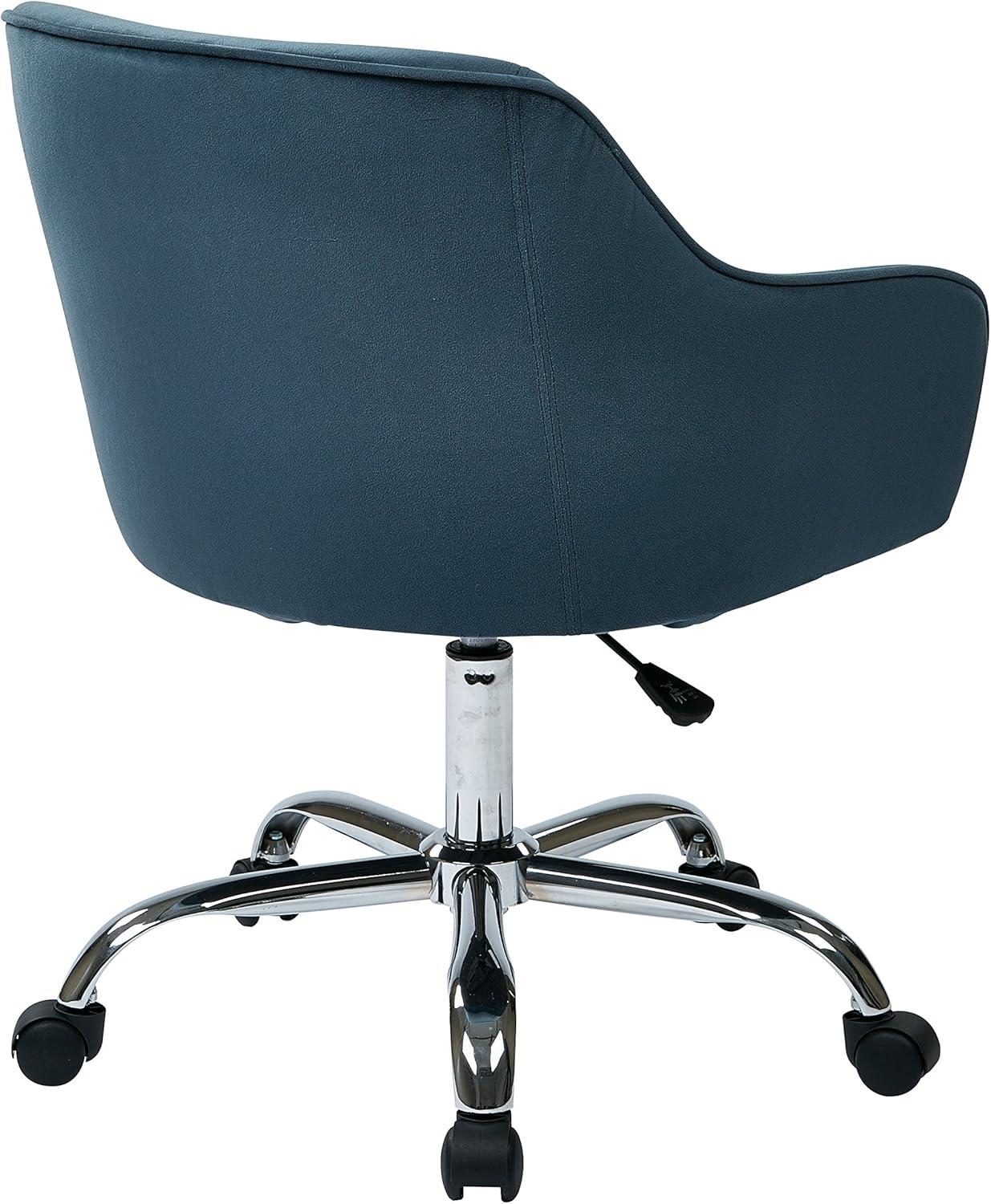 Bristol Task Chair with Atlantic Blue Velvet Fabric