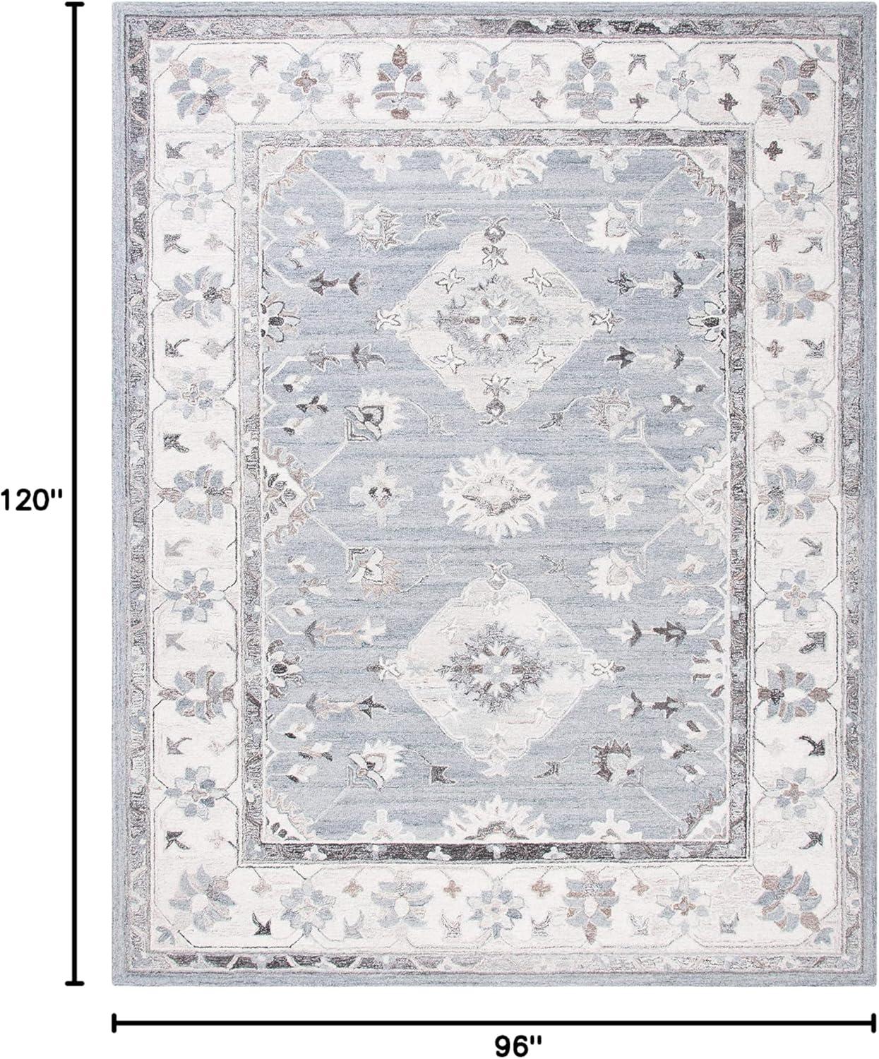 Suzani SZN331 Hand Tufted Area Rug - Grey/Ivory - 8'x10' - Safavieh.