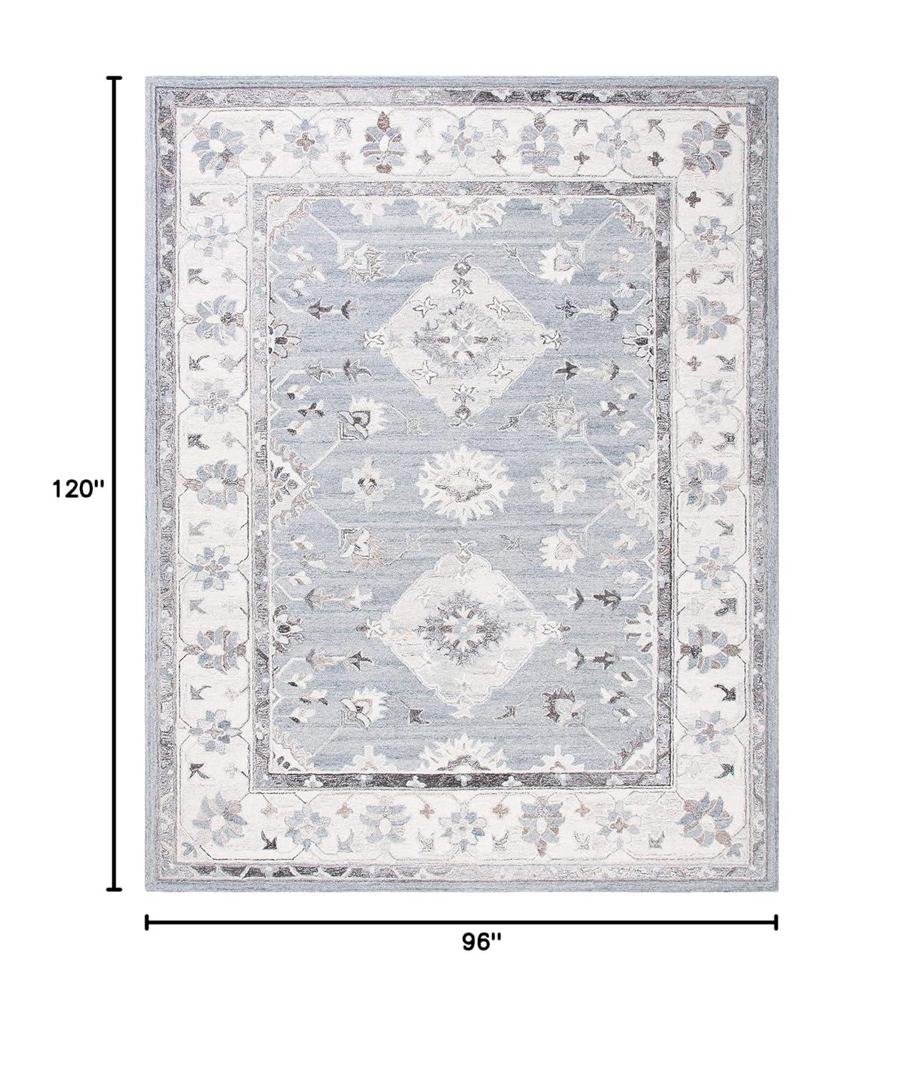 Suzani SZN331 Hand Tufted Area Rug - Grey/Ivory - 8'x10' - Safavieh.