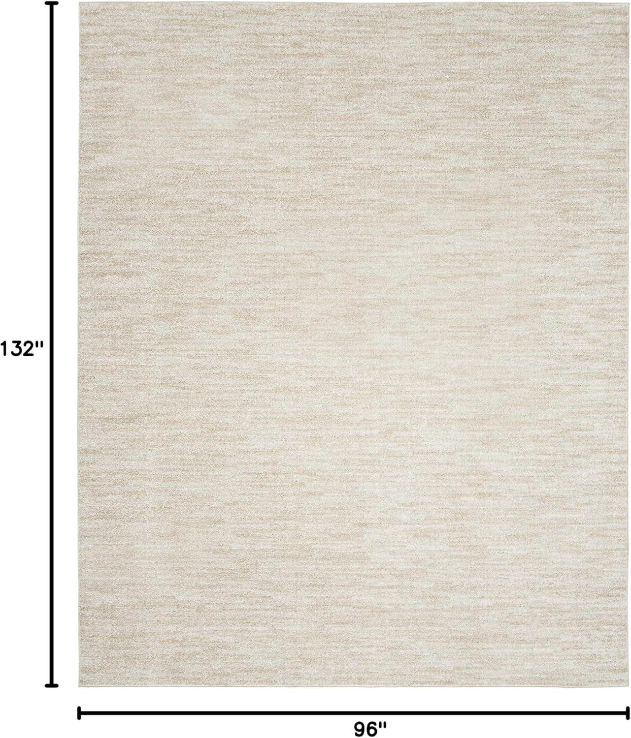 Nourison Essentials Easy Care Indoor Outdoor Area Rug - Ivory Beige 8' x 11'