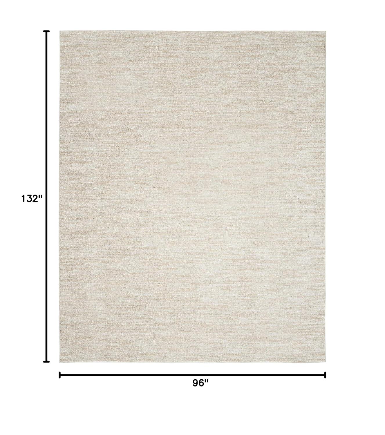 Nourison Essentials Easy Care Indoor Outdoor Area Rug - Ivory Beige 8' x 11'