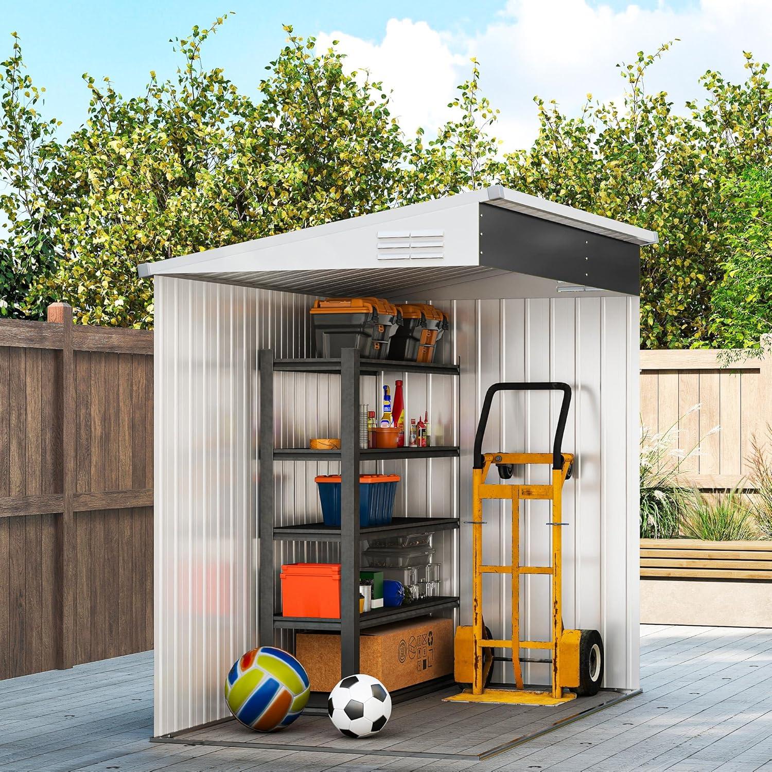 Outsunny Metal Lean-to Storage Shed