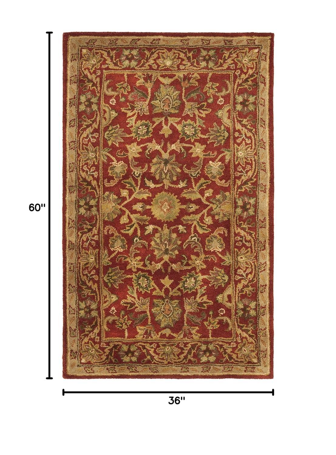 Antiquity AT52 Hand Tufted Indoor Accent Rug - Red/Red - 3'x5' - Safavieh
