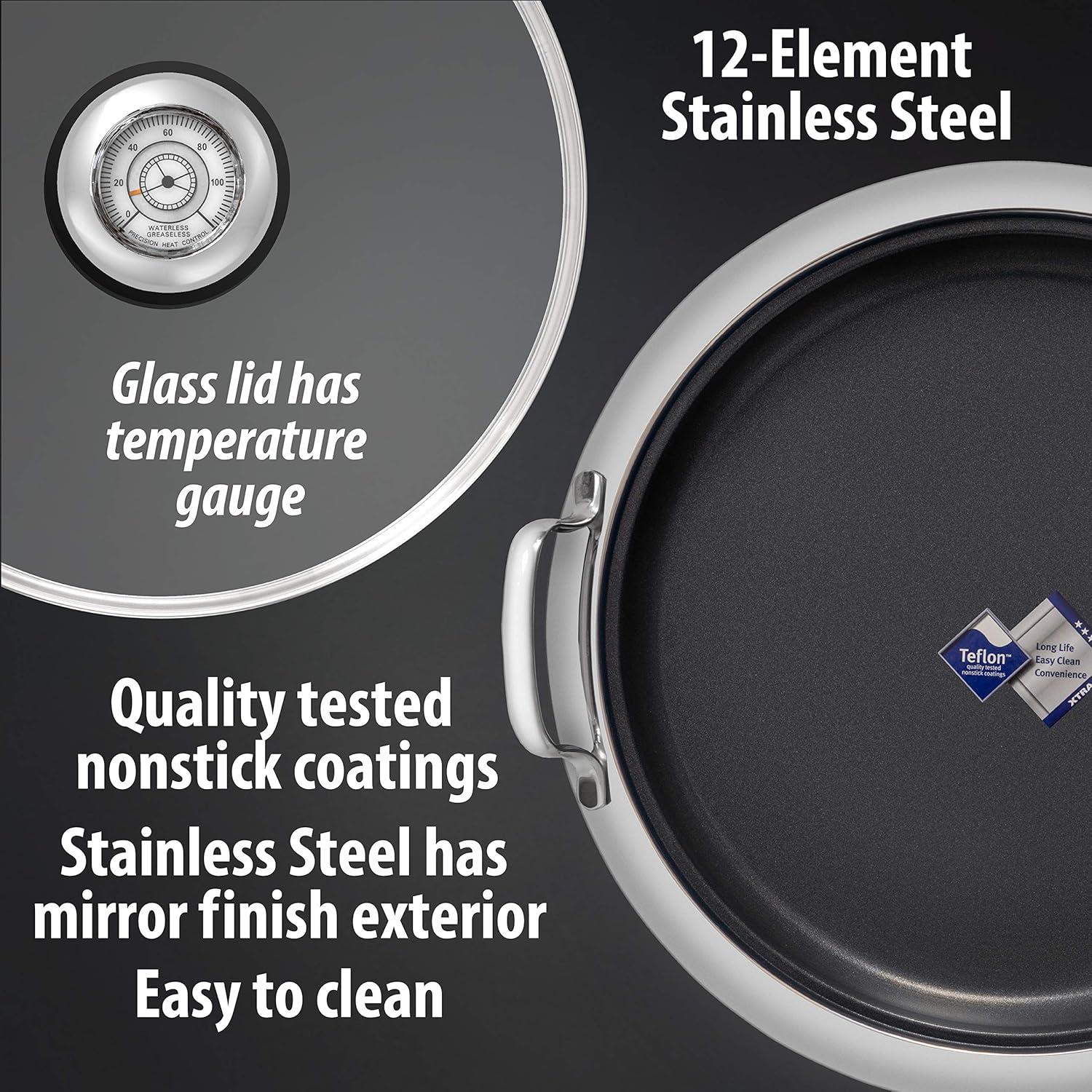 Chef's Secret 12-Element Stainless Steel Round Griddle