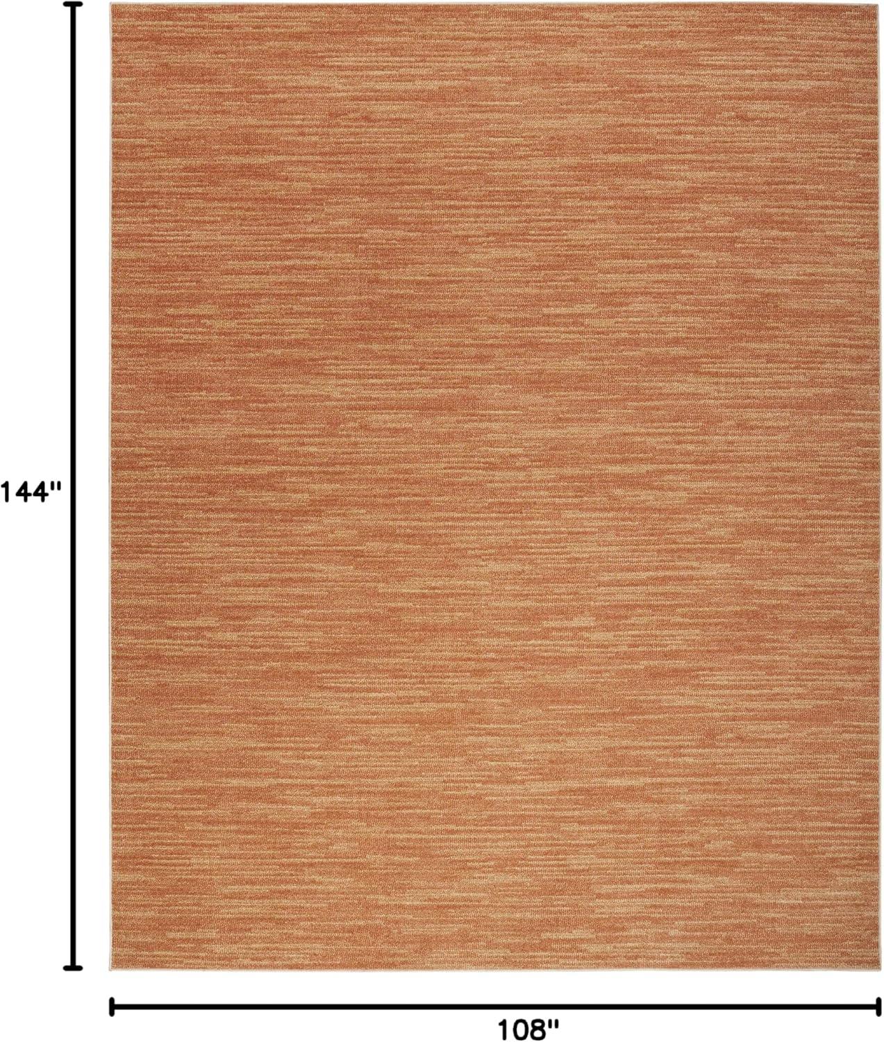Nourison Essentials Easy Care Indoor Outdoor Area Rug - Rust 9' x 12'