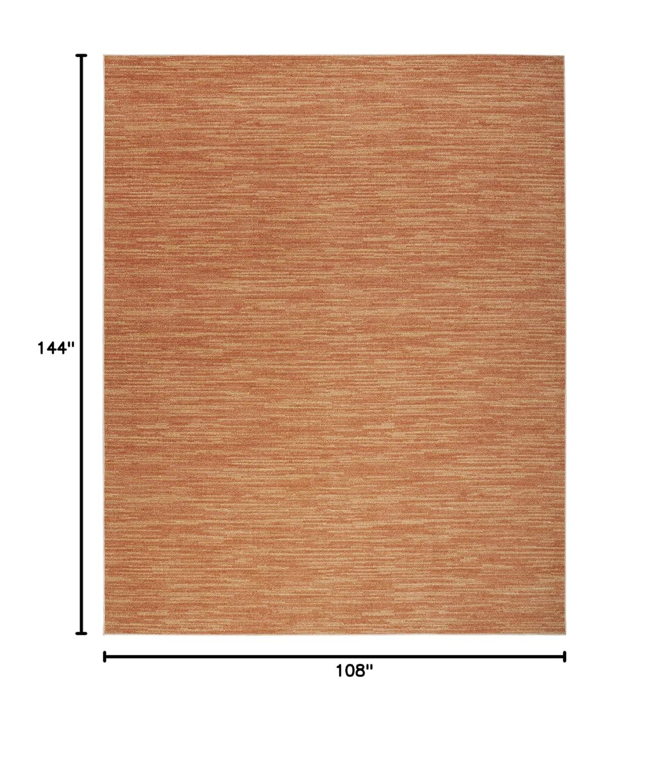 Nourison Essentials Easy Care Indoor Outdoor Area Rug - Rust 9' x 12'