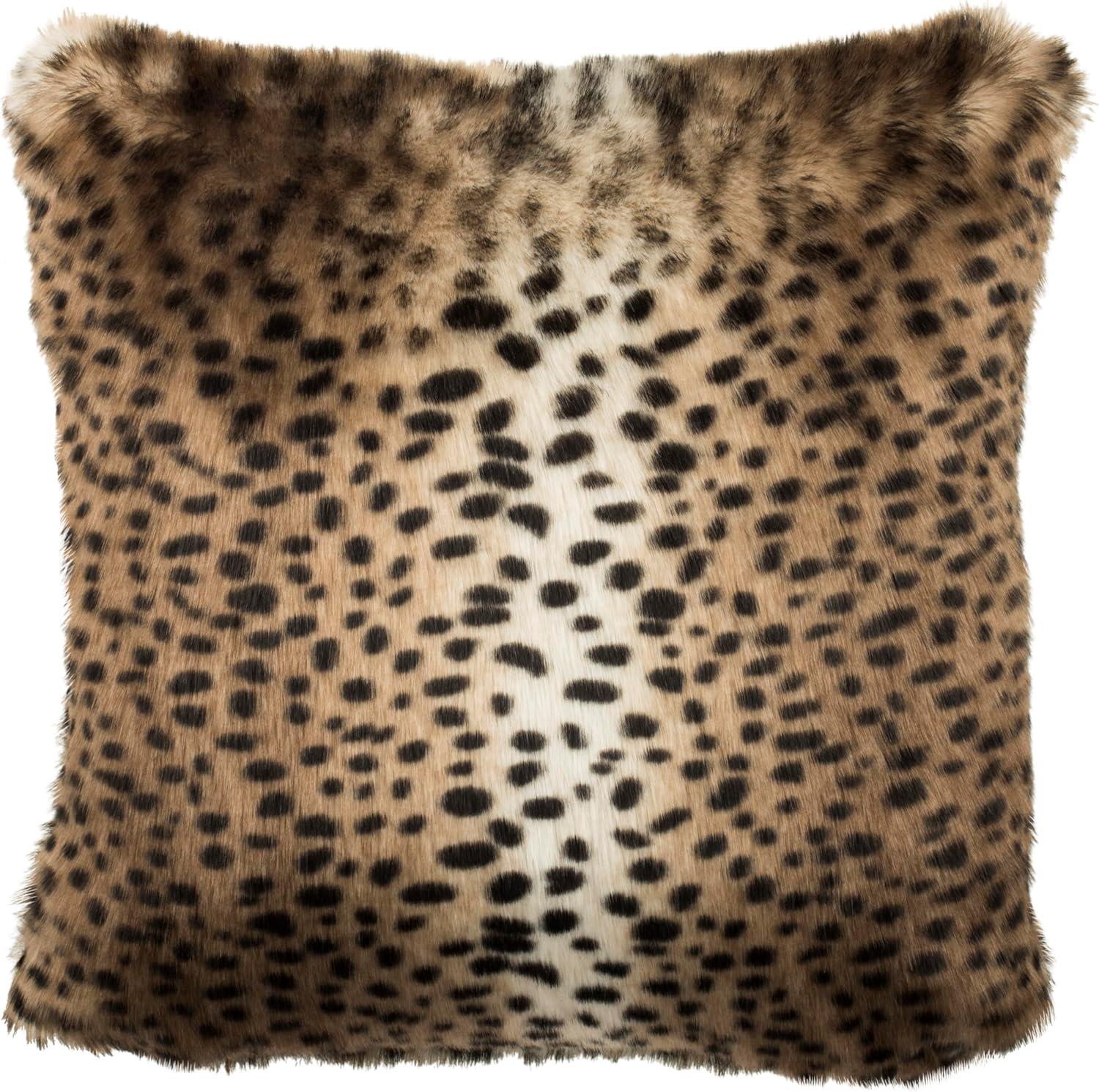 Ripon Animal Print Feather Reversible Throw Pillow