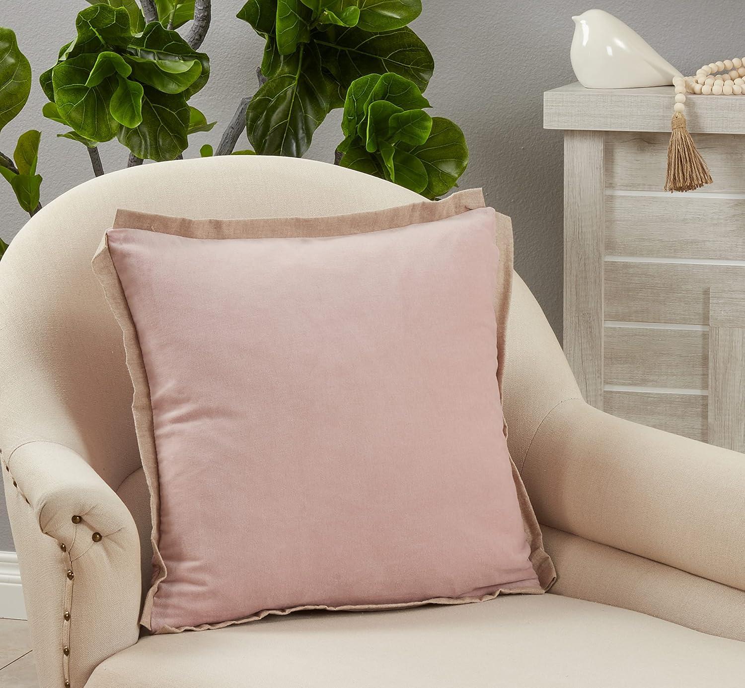 Saro Winifred Collection Cotton Pillow Cover