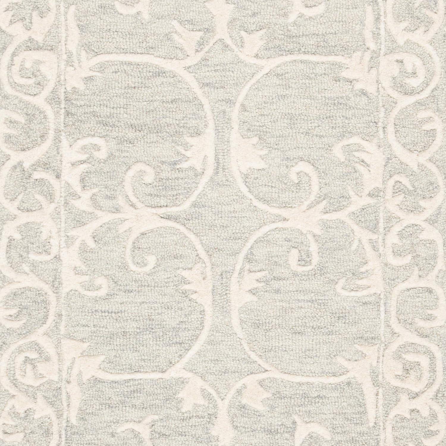 SAFAVIEH Micro-Loop Asteria Oriental Area Rug, Light Grey/Ivory, 2'6" x 4'