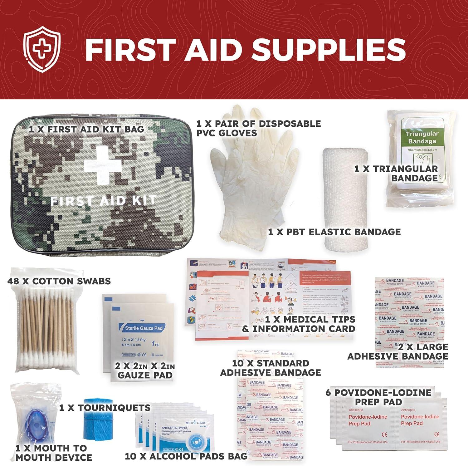 Sirius Survival Pre-Packed 72-Hour 2-Person Emergency Preparedness Kit with 175 Pieces, Red