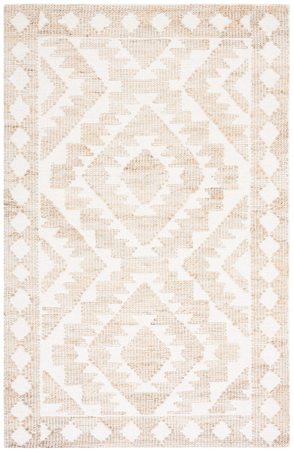 SAFAVIEH Natural Fiber Wesley Solid Area Rug, Ivory/Natural, 3' x 5'