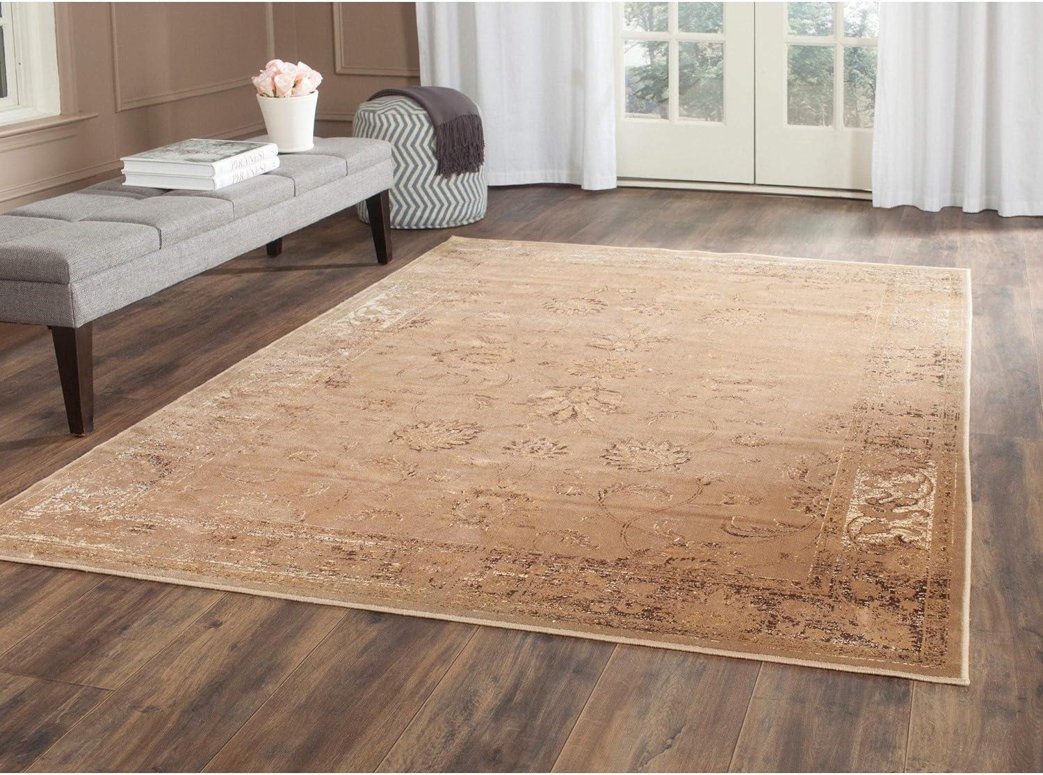 Vintage VTG117 Power Loomed Indoor Skid-Resistant Area Rug - Taupe - 9'x12' - Safavieh