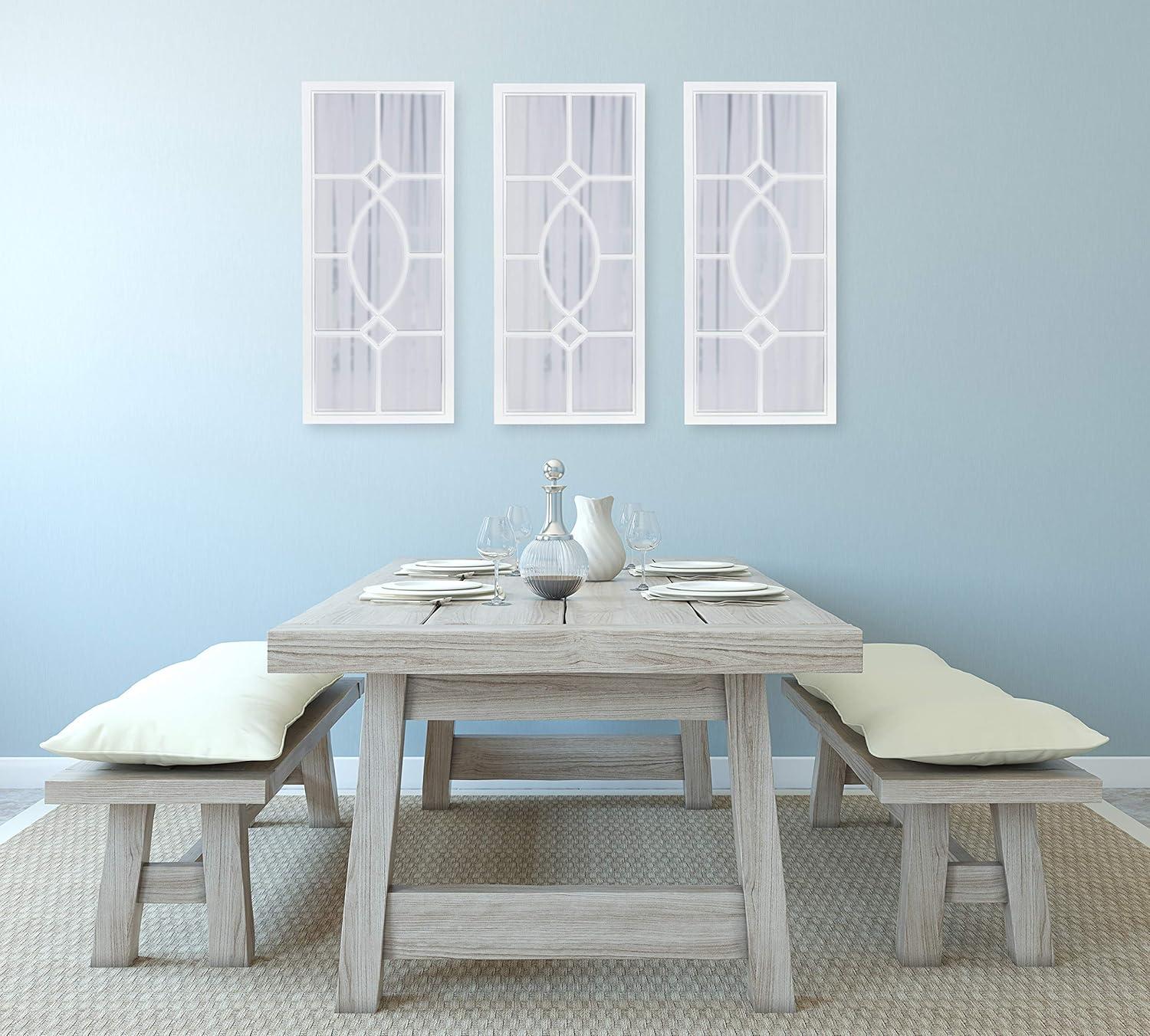 13" x 30" Cassat Framed Wall Accent Mirror White - Kate and Laurel