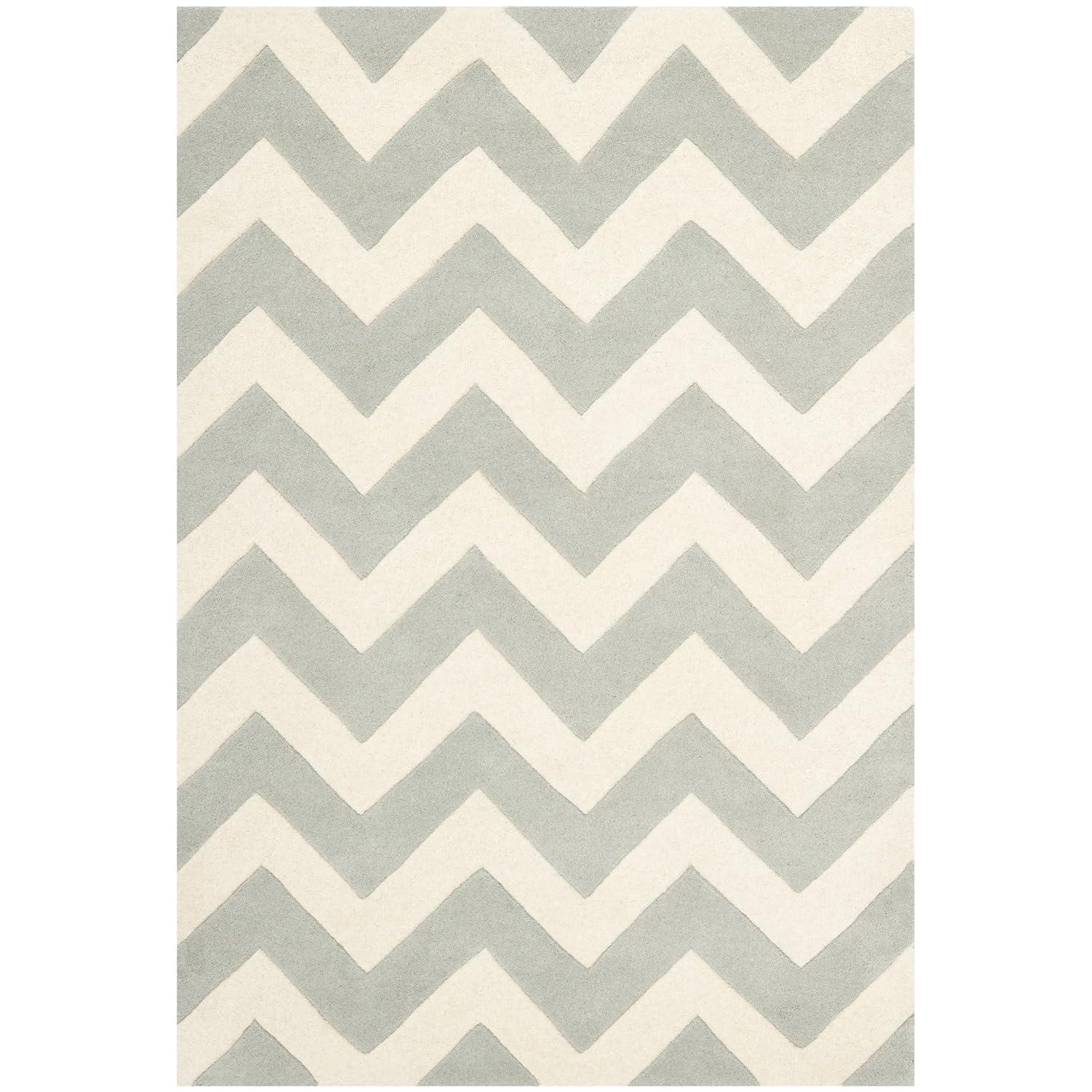 Chatham CHT715 Tufted Indoor Area Rug - Grey/Ivory - 6'x9' - Safavieh