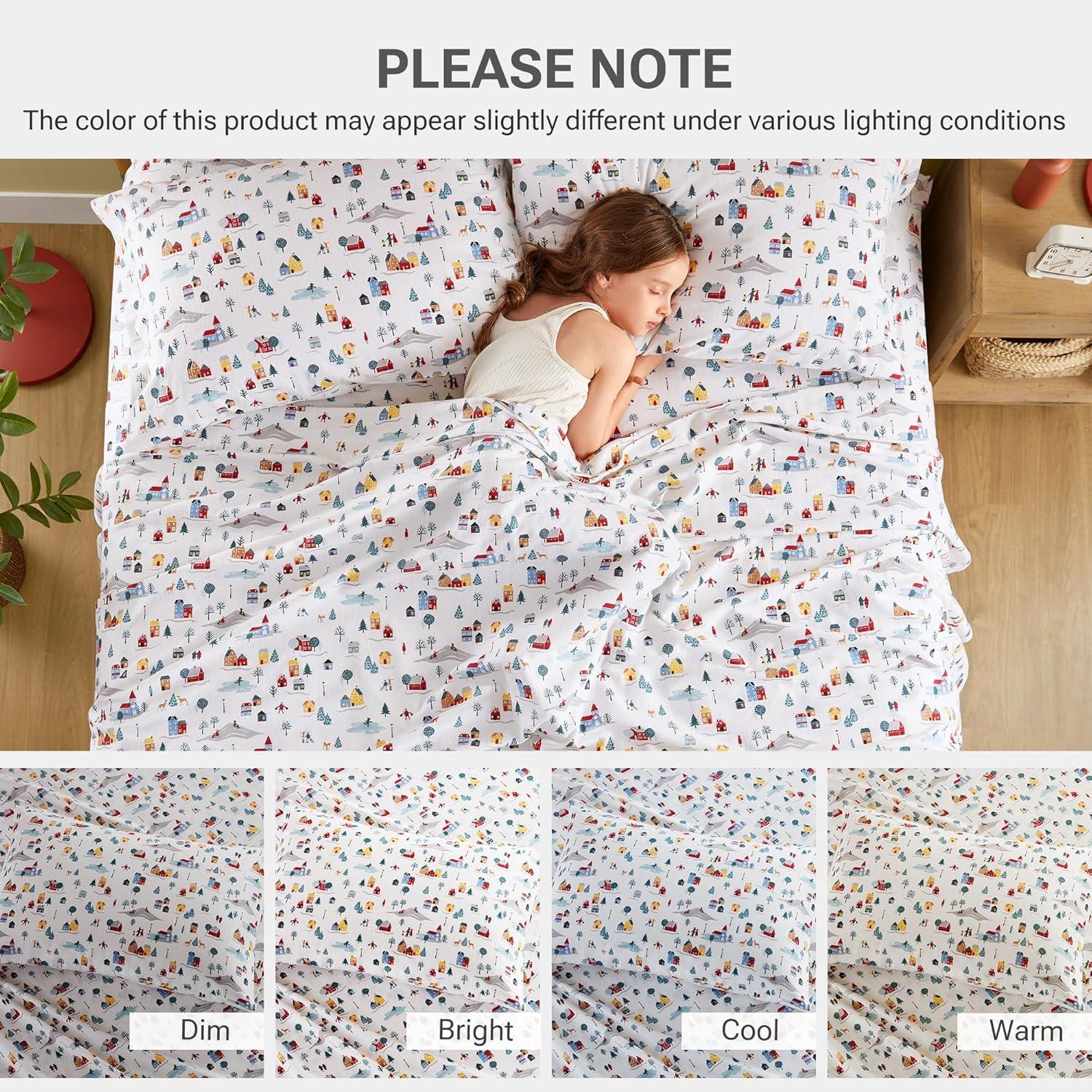 True North by Sleep Philosophy Cozy Cotton Flannel Printed Sheet Set