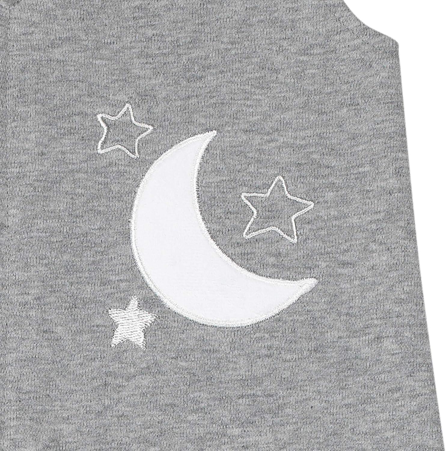 Lambs & Ivy Luna White/Gray Celestial Owl 4-Piece Nursery Baby Crib Bedding Set
