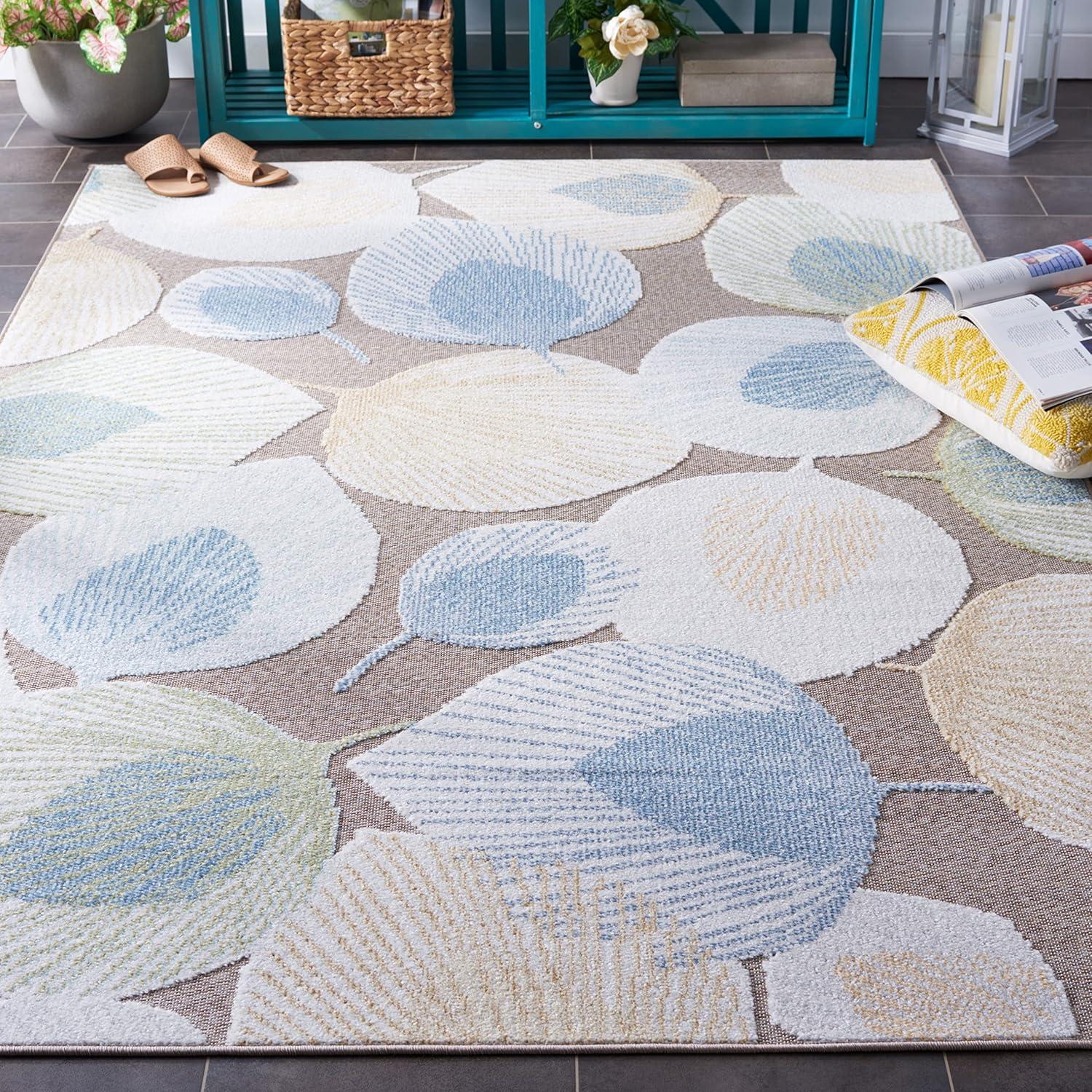 Sarasota SAR110 Power Loomed Area Rug - Beige/Grey - 8'x10' - Safavieh.