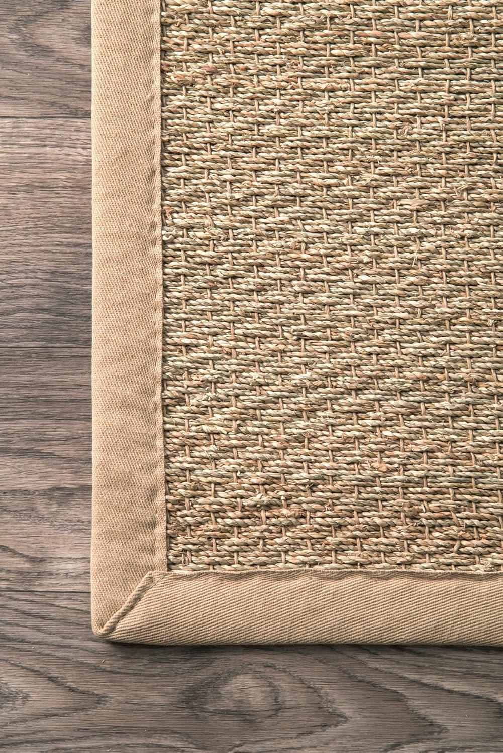 nuLOOM Elijah Farmhouse Seagrass Area Rug, 8' x 8', Square, Elijah Beige