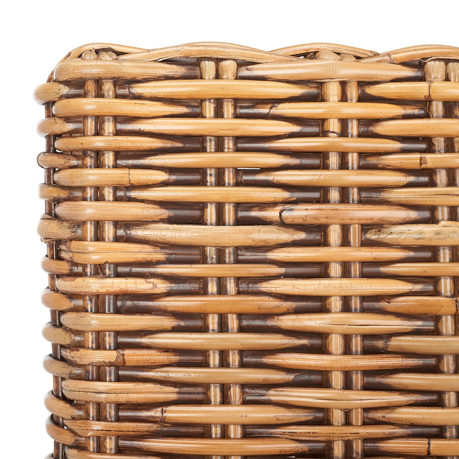 Tobie Rattan Counter Stool - White Washed - Safavieh