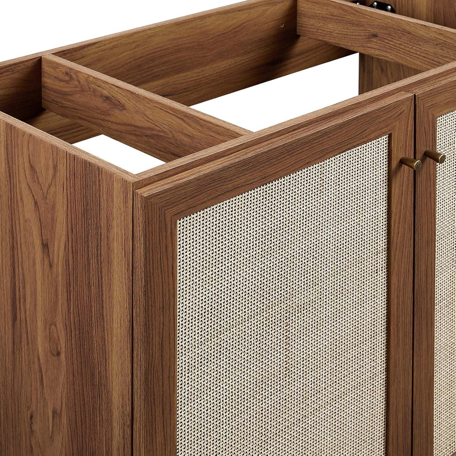 Modway Soma 36" Bathroom Vanity – Modern Sink Cabinet with Wood Grain Texture and Soft-Close Doors (Sink Not Included)