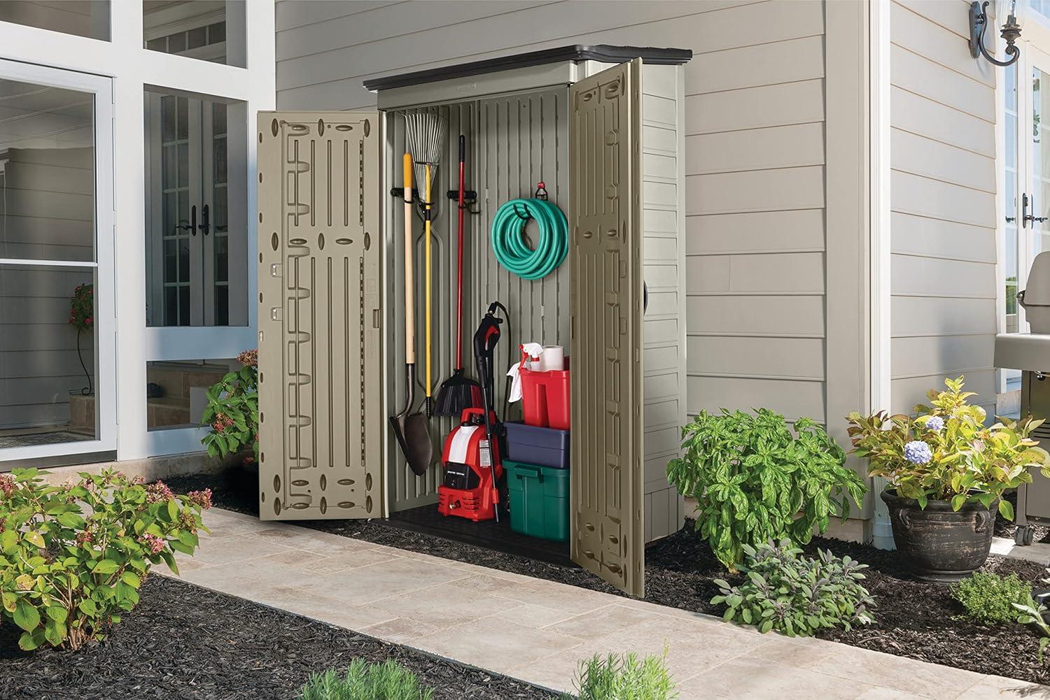 Rubbermaid Large Vertical 52 Cu.ft. Outdoor Storage Building Shed