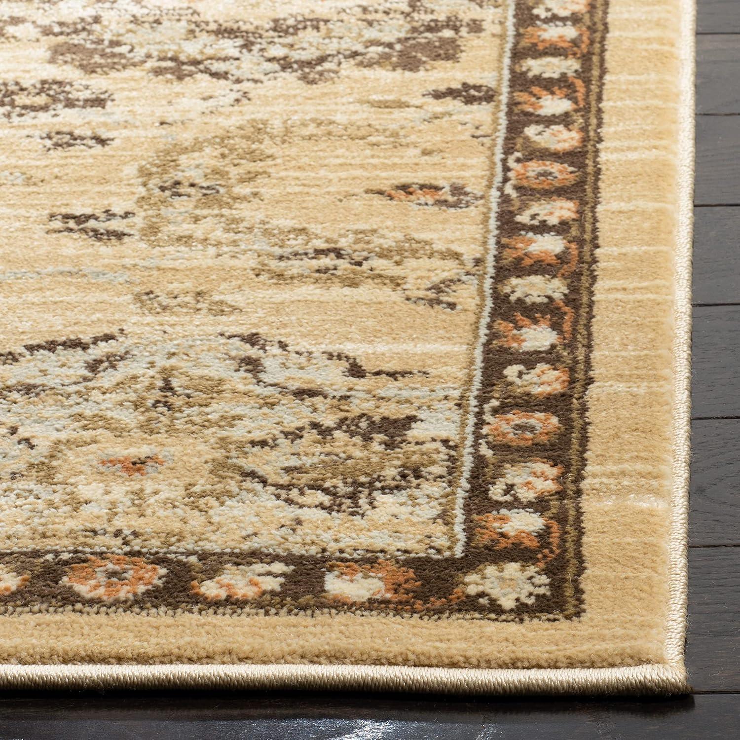 SAFAVIEH Florenteen Emory Abstract Overdyed Area Rug, Ivory/Brown, 4' x 6'