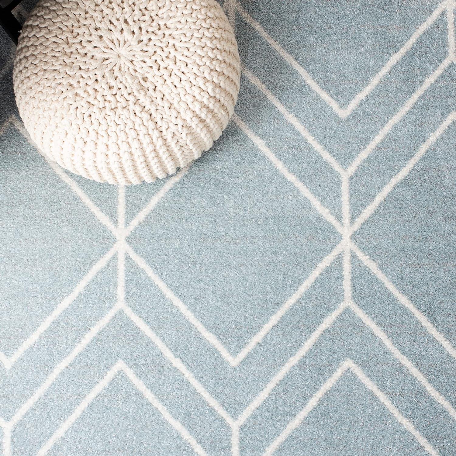 SAFAVIEH Adirondack Caitriona Geometric Area Rug, Blue/Ivory, 5'1" x 7'6"