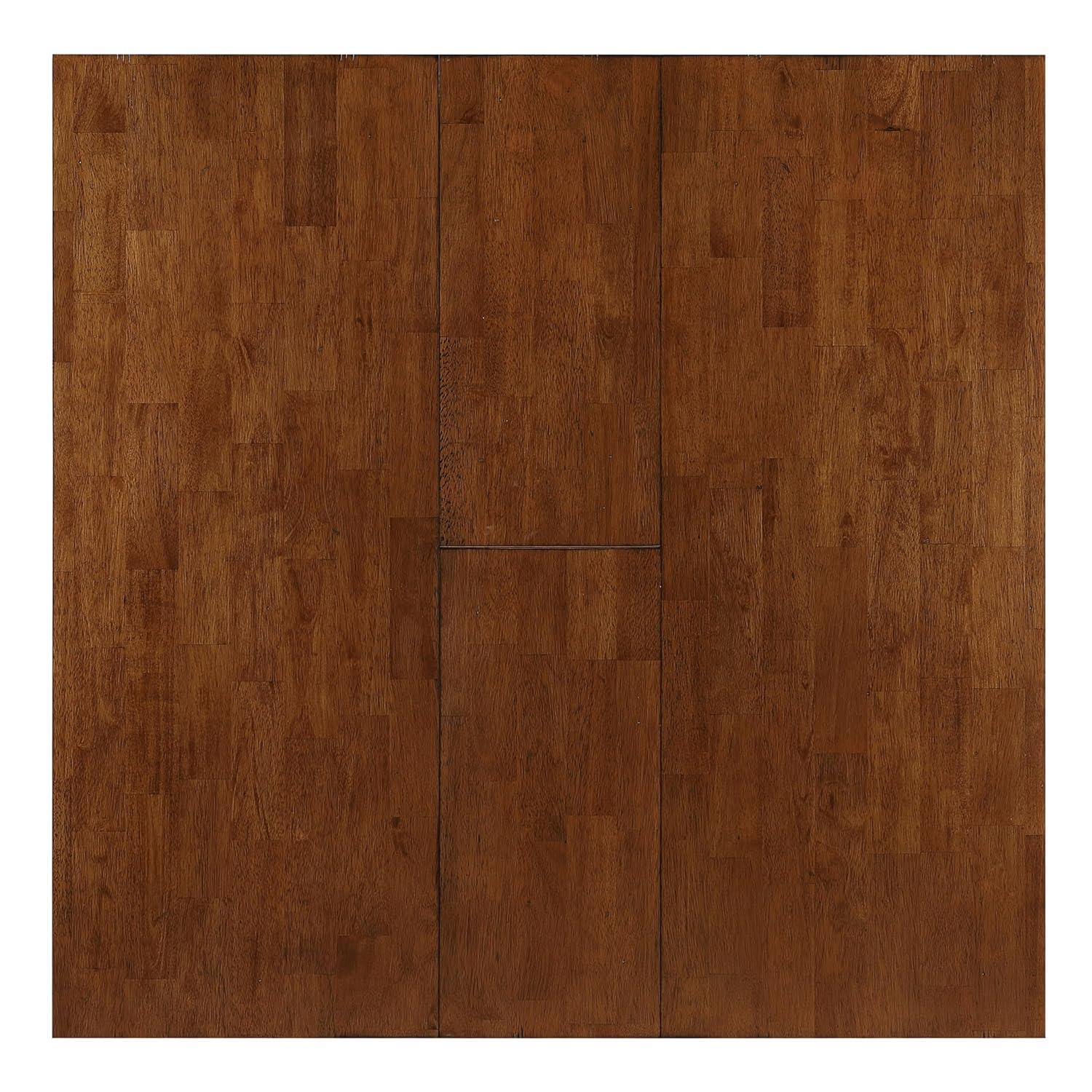 Dakota 5PC Extendable 42-54-in Pub Dining Storage Table Set in Brown & Gray Wood