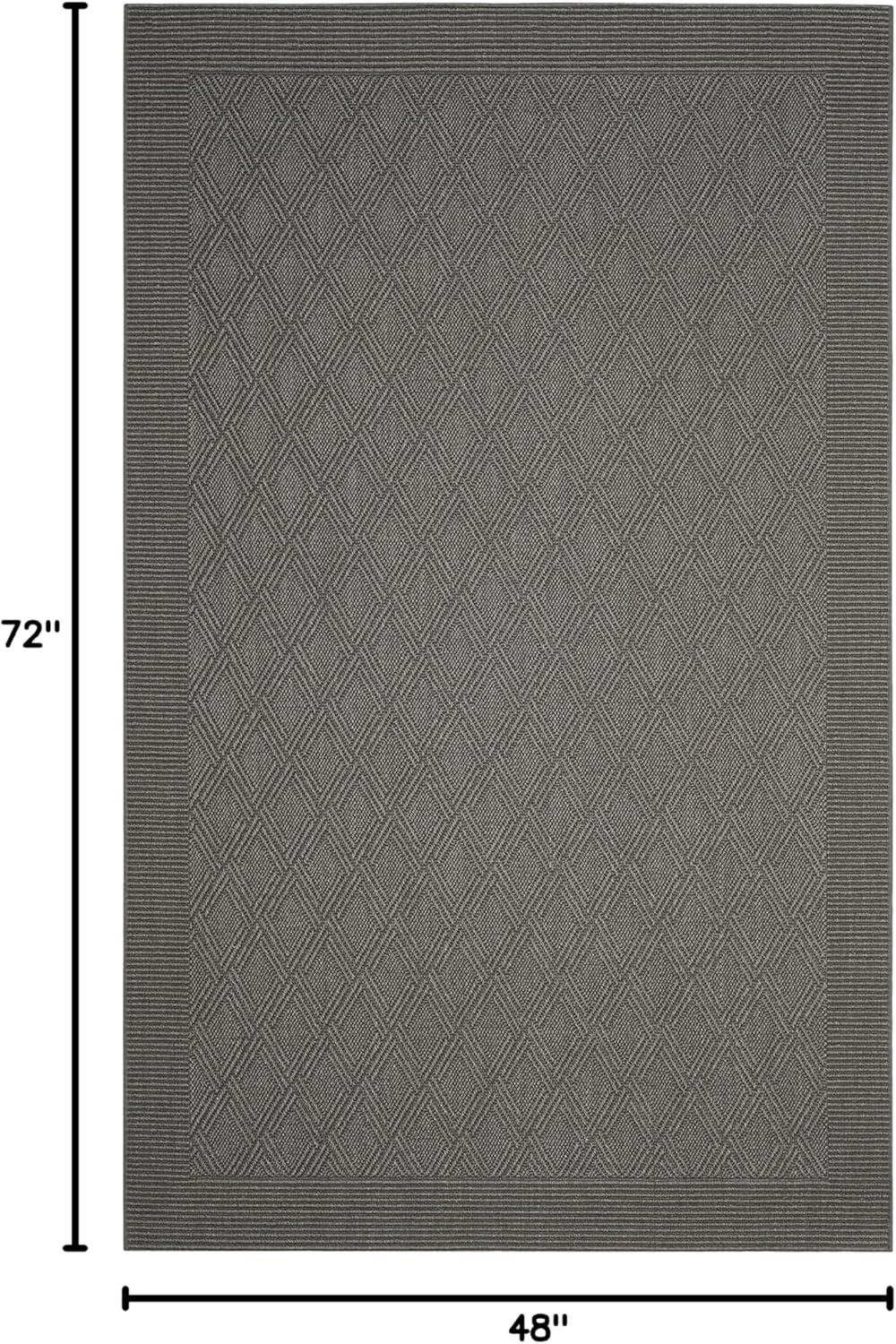 Palm Beach PAB351 Jacquard Weave Indoor Area Rug - Ash - 4'x6' - Safavieh.