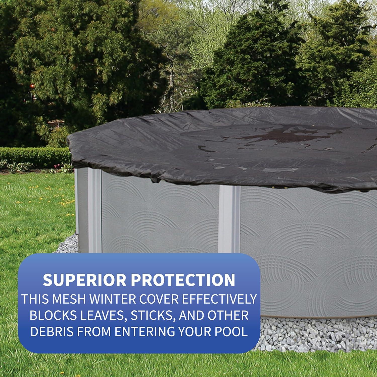 Blue Wave 16' x 25' Oval Rugged Mesh Above Ground Pool Winter Cover