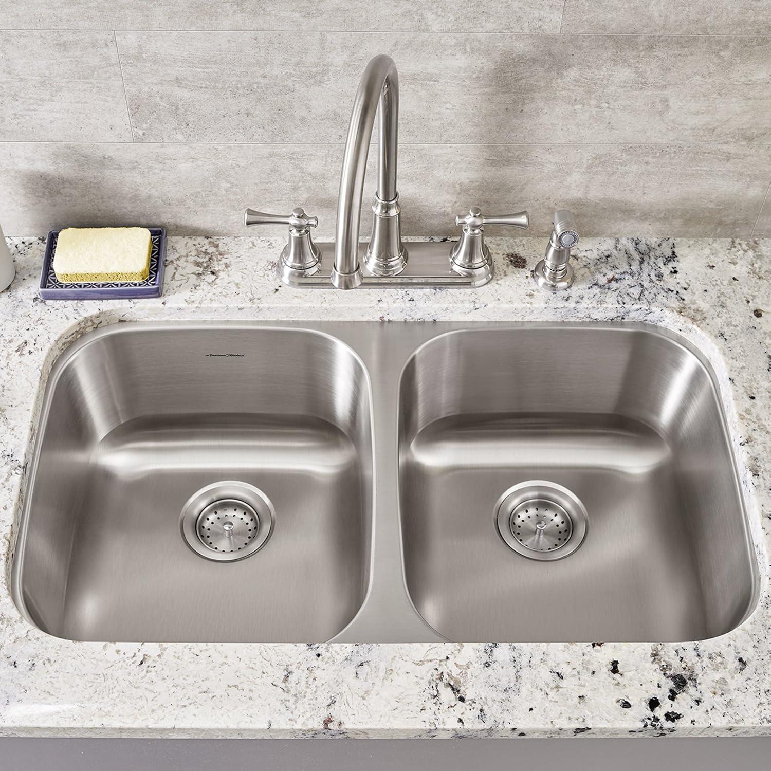 32-inch Stainless Steel Double Bowl Drop-in Kitchen Sink