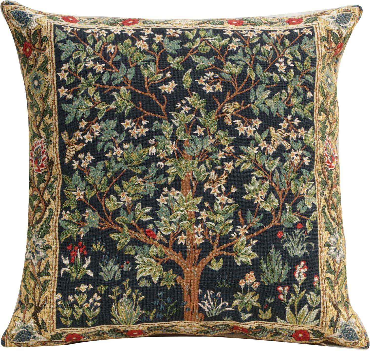 Tree of Life III European Cotton Jacquard Pillow Cover