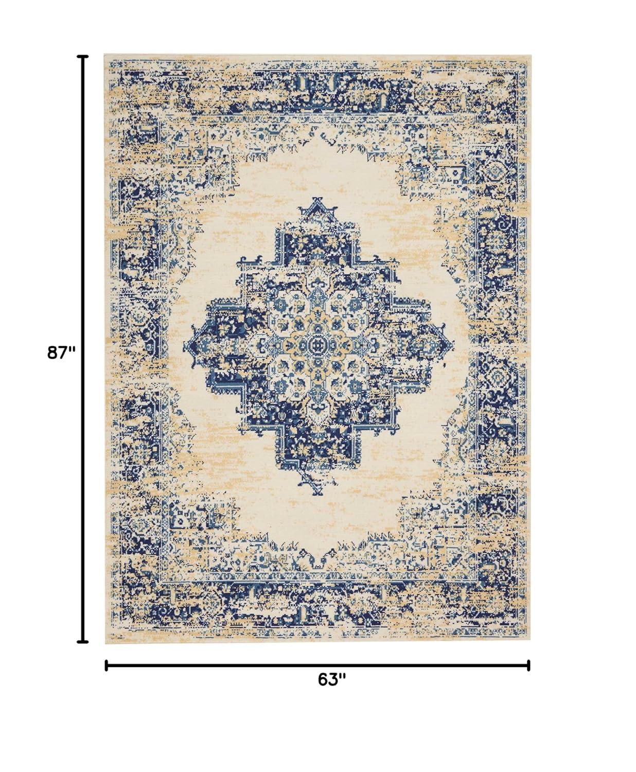 Nourison Grafix GRF14 White Area Rug 5'3" x 7'3"