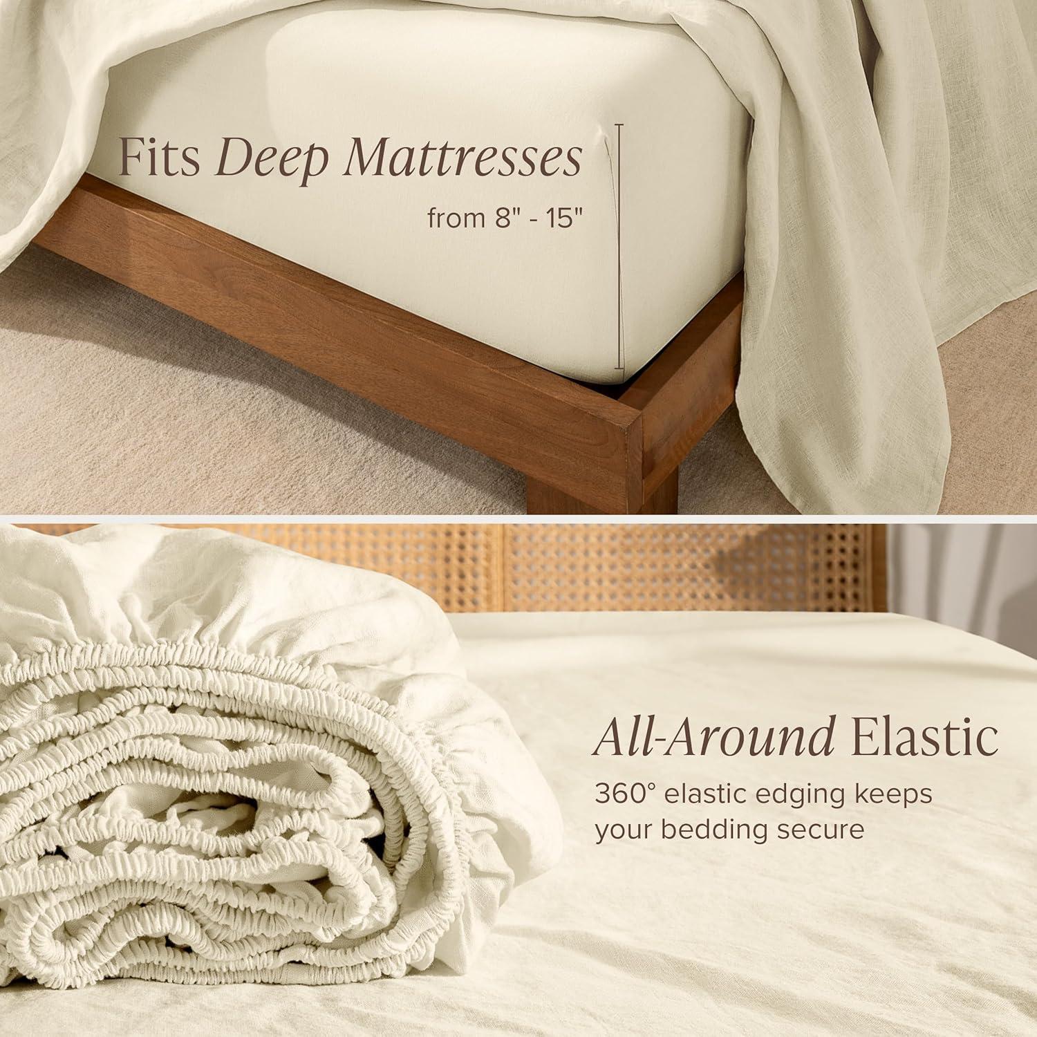 Bare Home 100% Linen Sheet Set
