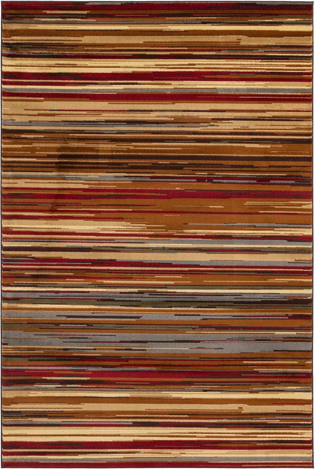 Unique Loom Barista Collection Area Rug - Icatu (6' x 9' Rectangle Beige/Brown)